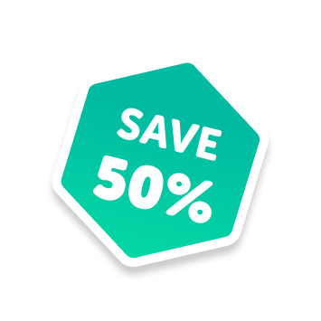 Save 50%